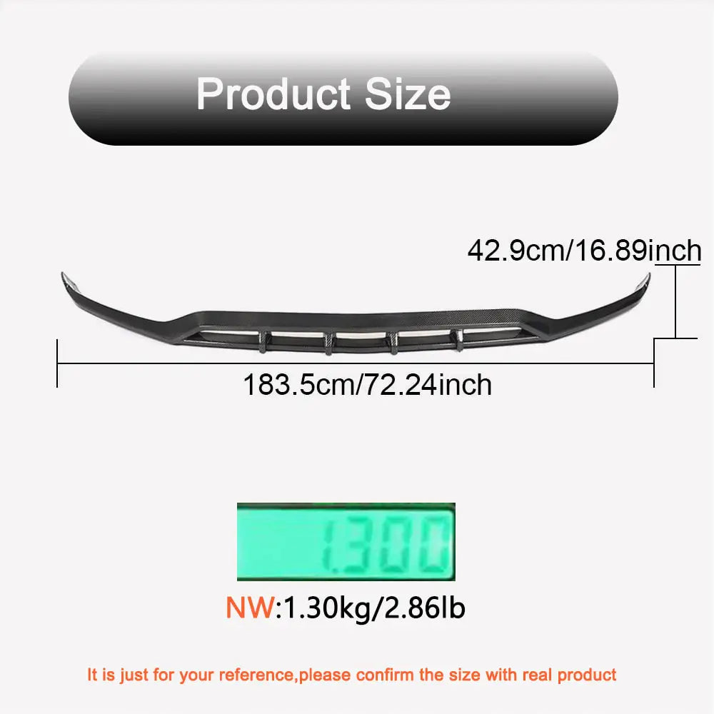 Mercedes GLC X253 2015–2022 Frontspoiler-læbe Lip til forreste kofanger (til AMG-Line 2020+, kulfiber) foto 5