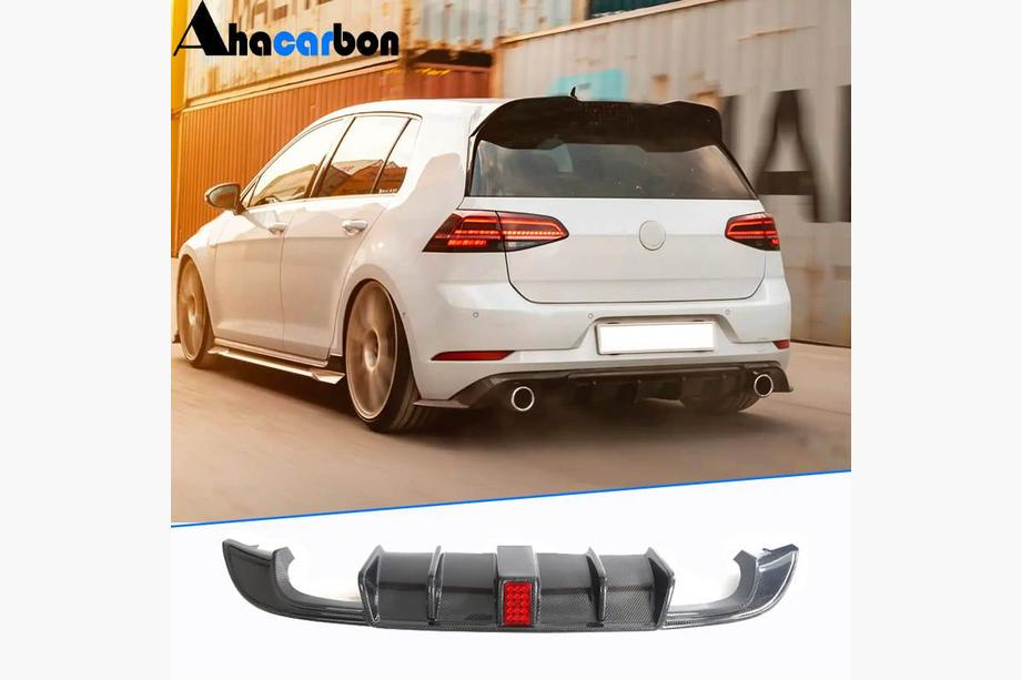 Volkswagen Golf 7/E-Golf 2012–2020 Bagkofanger diffuser (til R-Line HB 2017-2020, carbon) Image