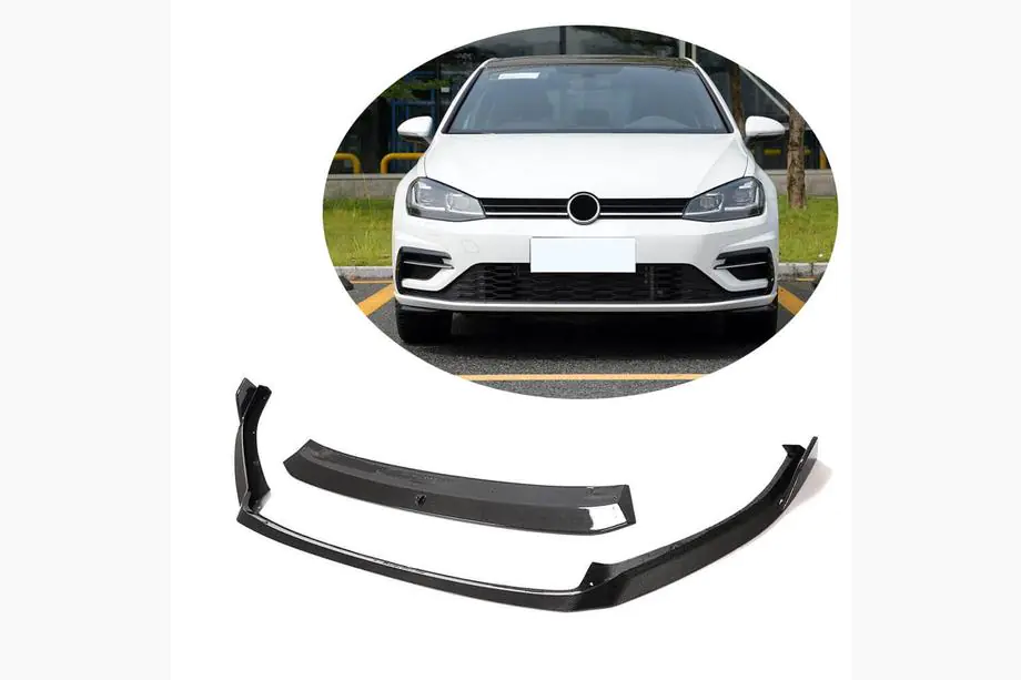 Volkswagen Golf 7/E-Golf 2012–2020 Frontspoiler-lip V2 til forreste kofanger (til R/R-Line 2017-2020, carbon) Image