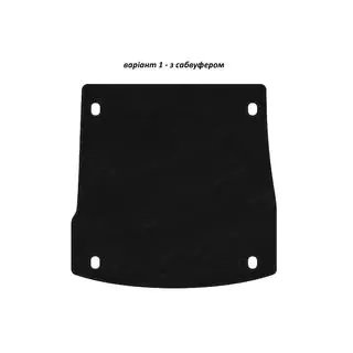 Tekstil bagagerumsmåtte Premium V-1 (med subwoofer, sort)