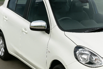 Nissan Micra K13 2011–2016 Spejlkapper (2 stk., rustfrit stål) Carmos - Tyrkisk stål foto 1