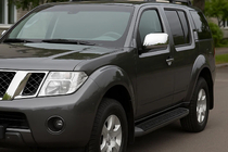 Nissan Pathfinder R51 2005–2014 Spejlkåber til sidespejle (2 stk., rustfrit stål) foto 1