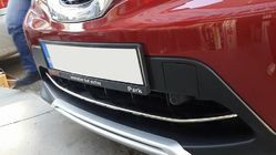 Nissan Qashqai 2014–2021 Krombeskyttelsesliste til forreste kofanger (2014-2017, rustfrit stål) Carmos - Tyrkisk stål foto 3