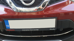 Nissan Qashqai 2014–2021 Krombeskyttelsesliste til forreste kofanger (2014-2017, rustfrit stål) Carmos - Tyrkisk stål foto 5