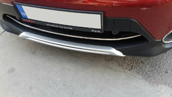 Nissan Qashqai 2014–2021 Krombeskyttelsesliste til forreste kofanger (2014-2017, rustfrit stål) Carmos - Tyrkisk stål foto 4