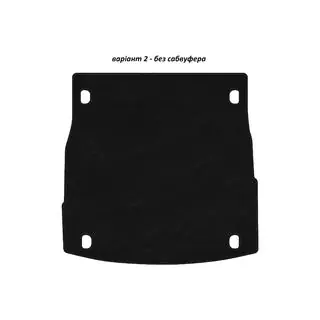 Bagagerumsmåtte i tekstil Premium V-2 (uden subwoofer, sort)