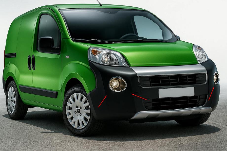 Peugeot Bipper 2008–2017 Kromafdækninger til tågelygter, øvre model (2 stk., rustfrit stål) Image