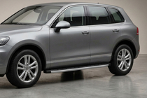 Porsche Cayenne 2003–2010 Fullmond sidetrin (2 stk., aluminium) foto 1