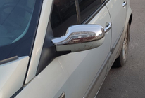 Renault Megane II 2004–2009 Spejlkapper i rustfrit stål (2 stk.) foto 1