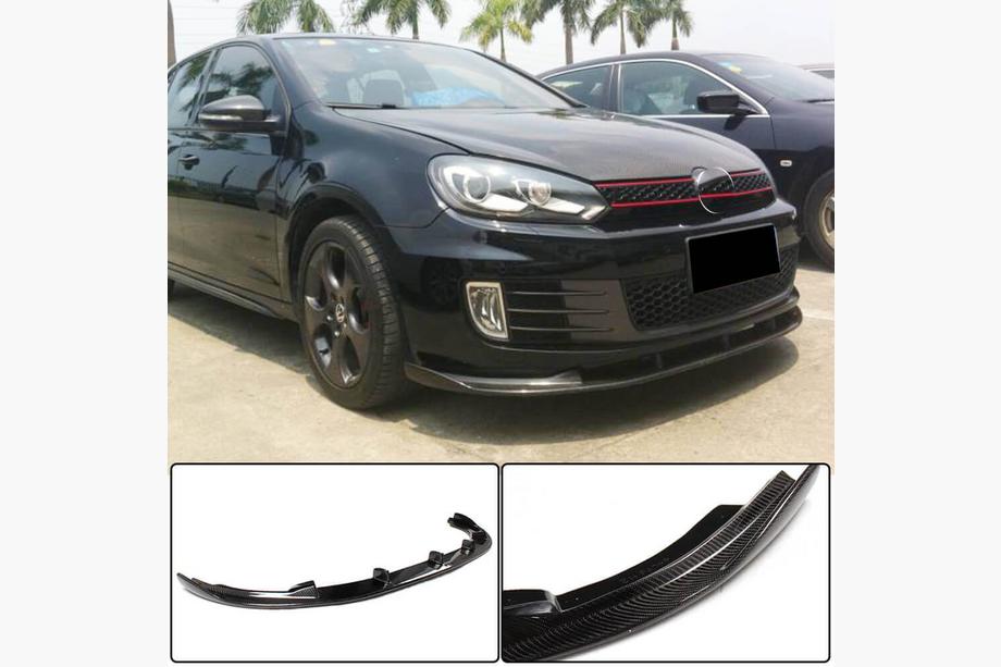 Volkswagen Golf 6 2008–2014 Frontspoilerlæbe Lip V2 (til GTI HB 2010-2013, carbon) Image