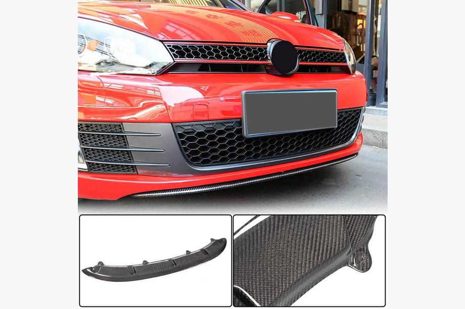 Volkswagen Golf 6 2008–2014 Front bumper lip Lip V3 (til GTI HB 2010-2013, kulfiber) Image