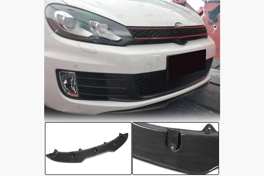 Volkswagen Golf 6 2008–2014 Frontsplitter Lip V4 (til GTI HB 2010-2013, carbon) Foto 1