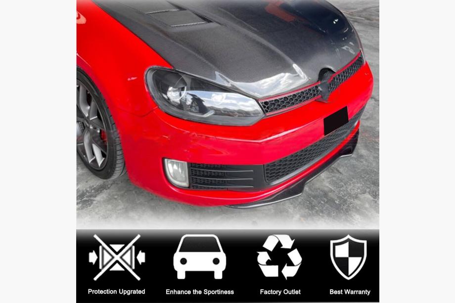 Volkswagen Golf 6 2008–2014 Frontsplitter Lip V4 (til GTI HB 2010-2013, carbon) Foto 2