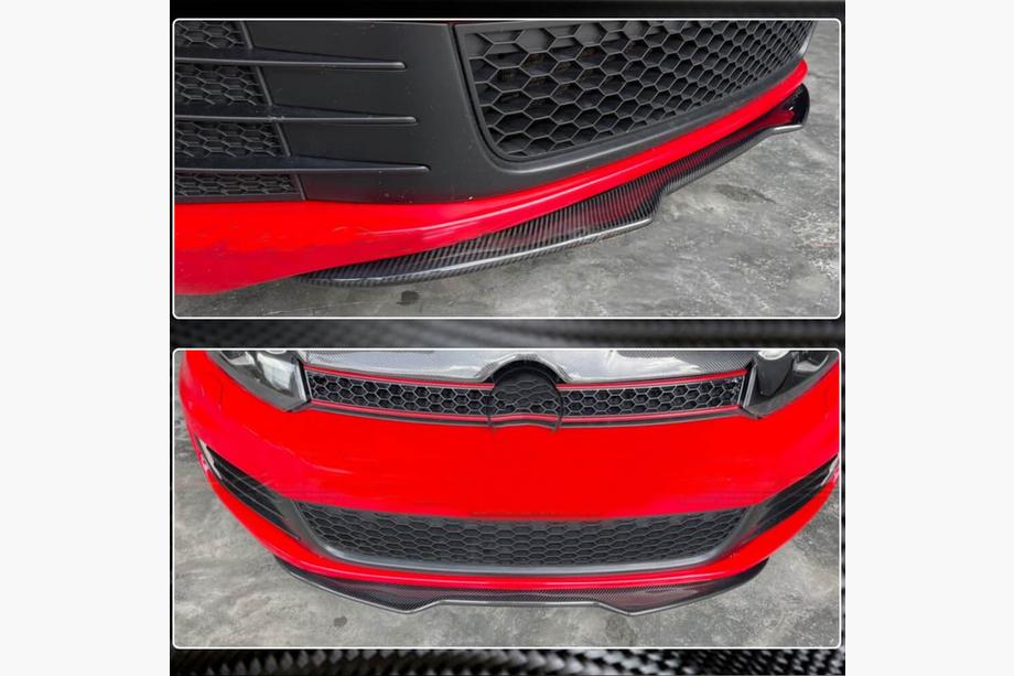 Volkswagen Golf 6 2008–2014 Frontsplitter Lip V4 (til GTI HB 2010-2013, carbon) Foto 3