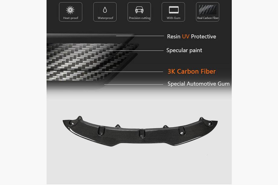 Volkswagen Golf 6 2008–2014 Frontsplitter Lip V4 (til GTI HB 2010-2013, carbon) Foto 5