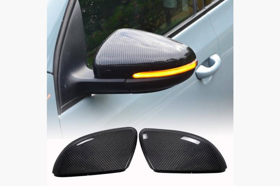 Volkswagen Golf 6 2008–2014 Kulfiber spejlkåber (til HB 2010-2013, Carbon) Image