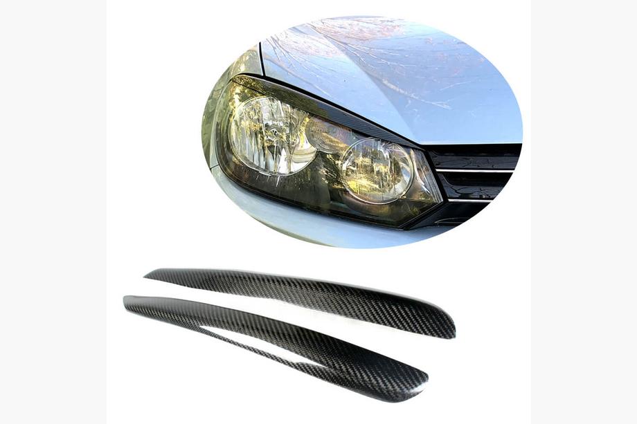 Volkswagen Golf 6 2008–2014 Forlygteøjenbryn (til HB 2010-2013, carbon) Image