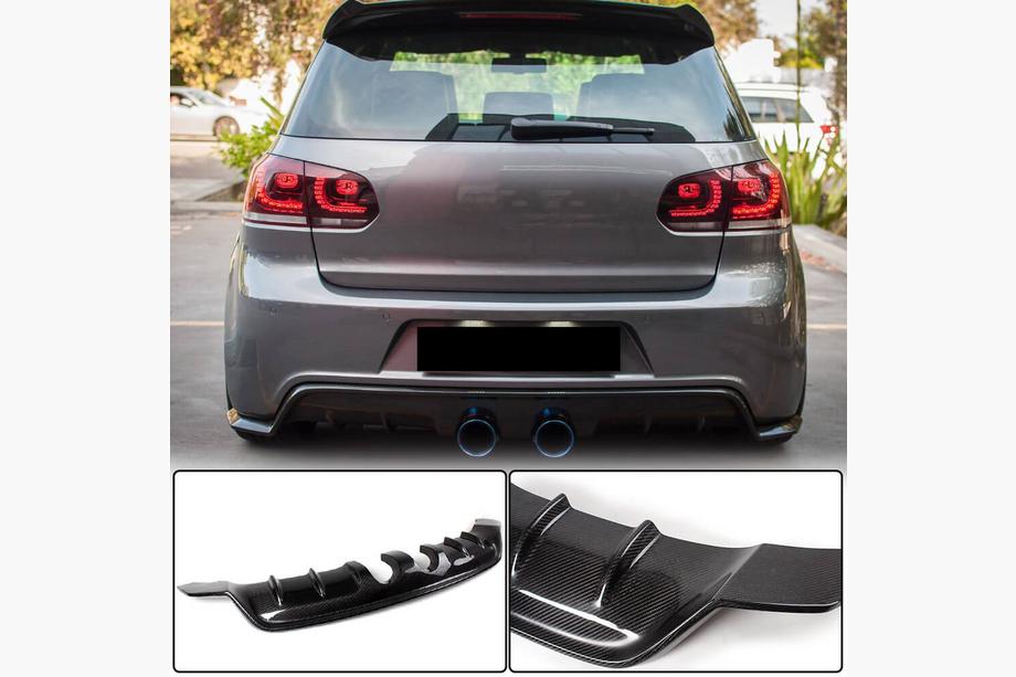 Volkswagen Golf 6 2008–2014 Bagkofanger-diffuser V1 (til R/R20 HB 2010-2013, kulfiber) Image