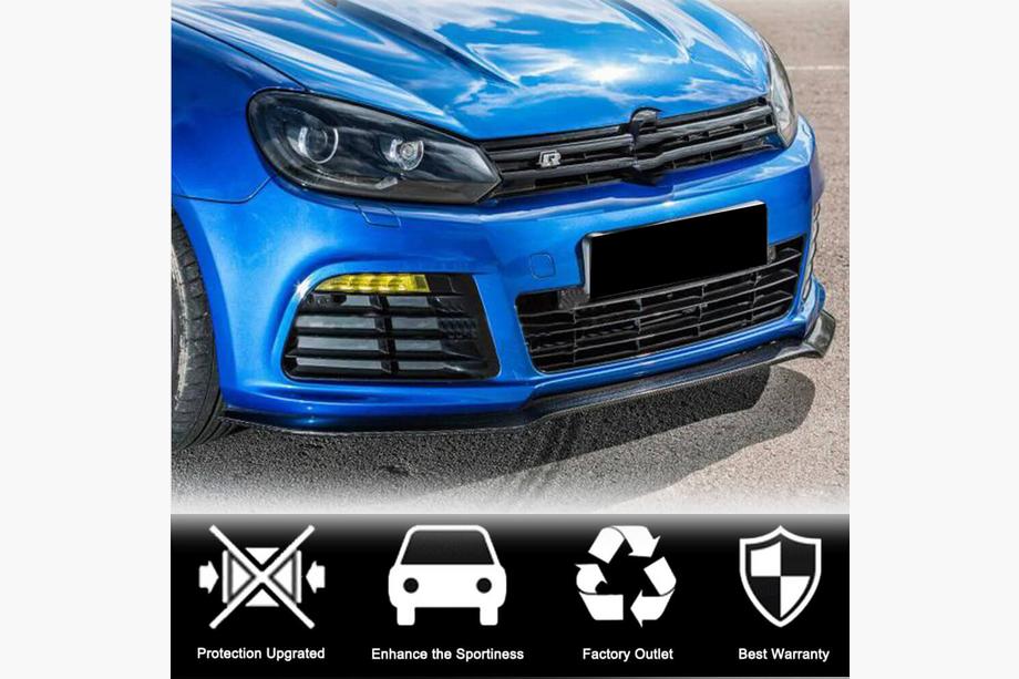 Volkswagen Golf 6 2008–2014 Front kofangerlæbe Lip V1 (til R HB 2010-2013, kulfiber) Foto 2