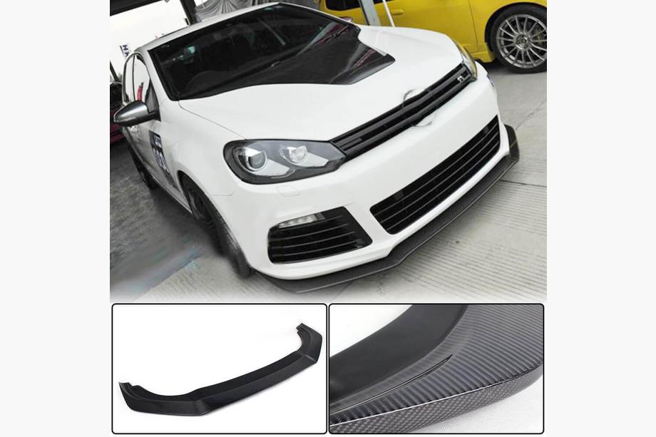 Volkswagen Golf 6 2008–2014 Frontspoiler læbe Lip V2 (til R HB 2010-2013, kulfiber) Image