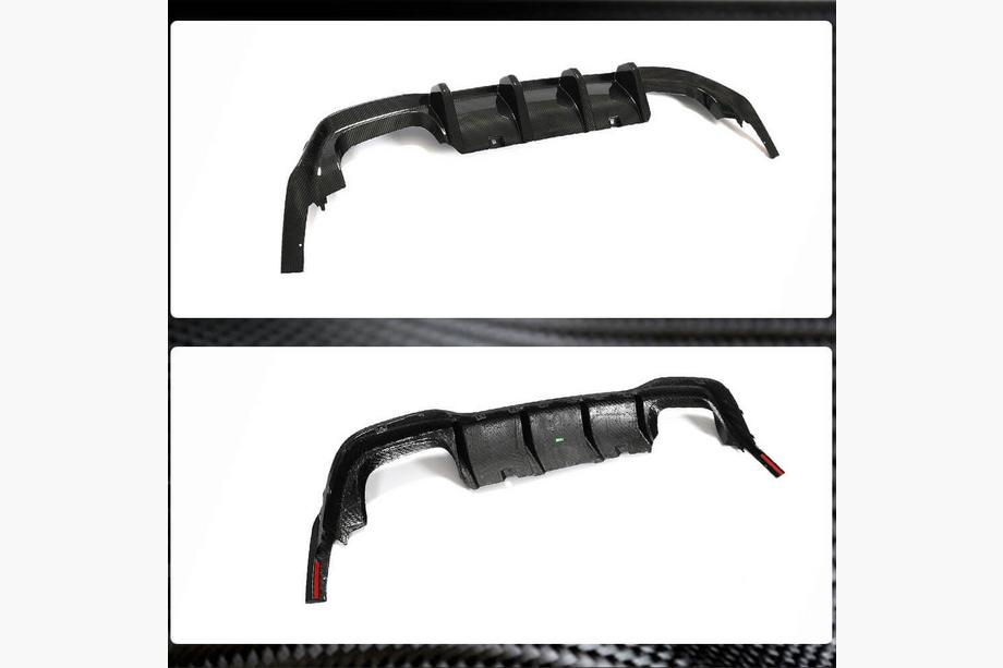 Volkswagen Golf 8 2019– Bagkofanger-diffuser (til R HB, tør carbonfiber) Foto 5