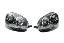 Volkswagen Golf 5 2003–2009 Forlygter med projektorlinse Black (2 stk.) foto 2