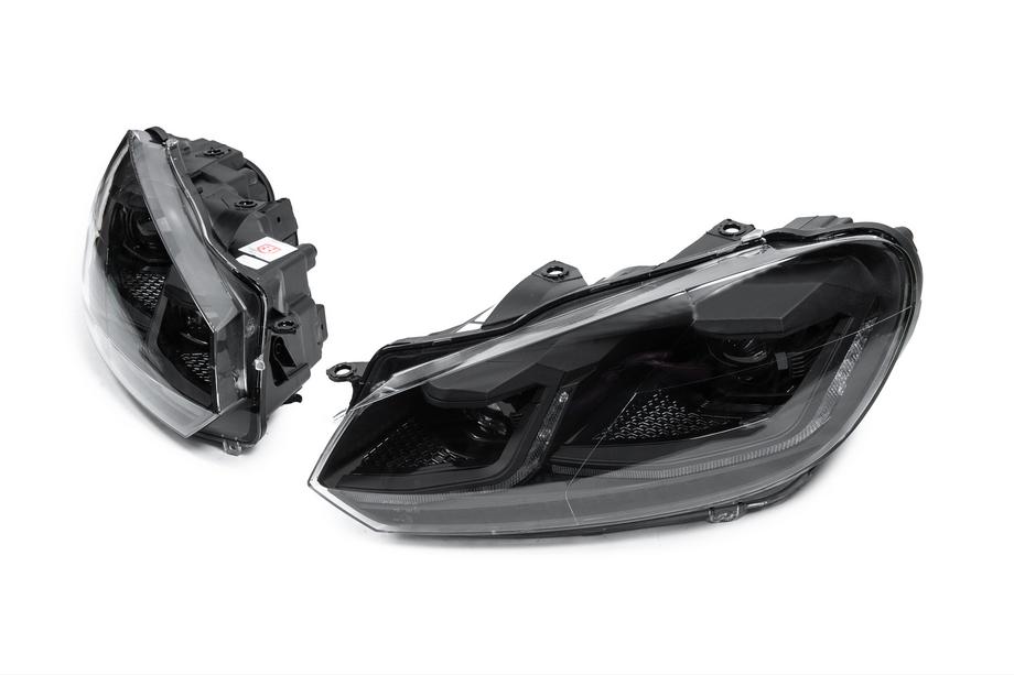 Volkswagen Golf 6 2008–2014 Forlygter Golf 7 Style Black (uden styreenheder, 2 stk.) Foto 2