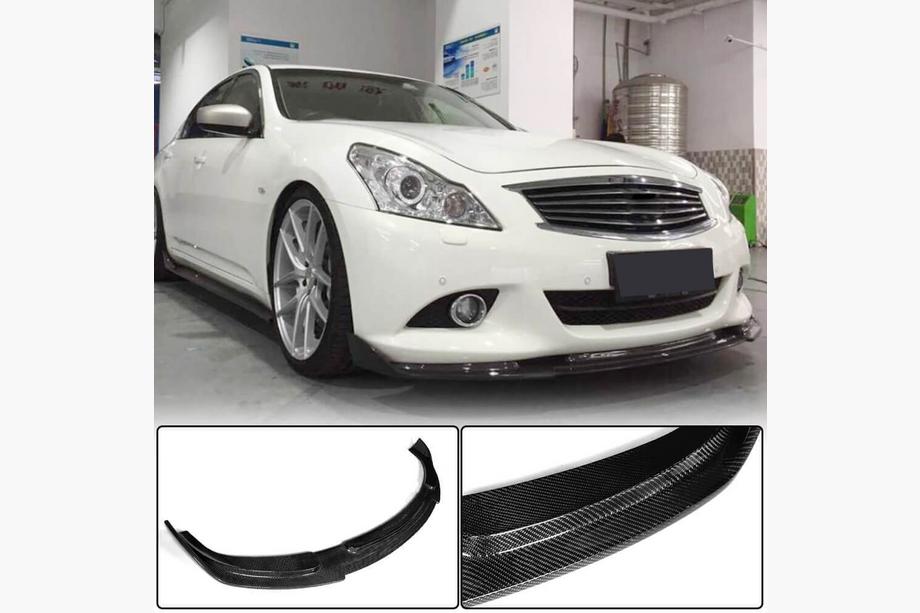 Infiniti G25/G35/37 (V36/CV36) 2006–2015 Frontlæbe til forkofanger Lip (til G37 SD 2009-2013, kulfiber) Image