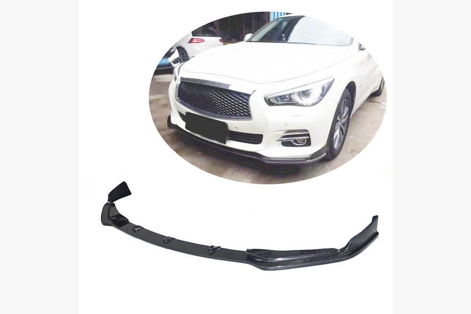 Infiniti Q50/Q60 2013–2024 Frontspoilerlæbe Lip V1 (til Q50 Base 2014-2017, kulfiber) Image