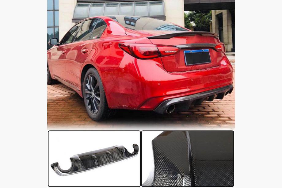 Infiniti Q50/Q60 2013–2024 Bagkofanger-diffuser V2 (til Q50 Base/Sport 2018-2023, carbon) Image