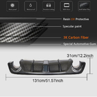 Infiniti Q50/Q60 2013–2024 V4 diffuser til bagkofanger (til Q50 Base/Sport 2018-2023, carbon) foto 11