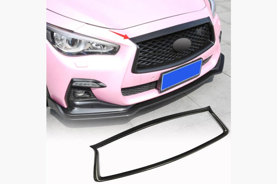 Infiniti Q50/Q60 2013–2024 Kulfiberramme til kølergrill (til Q50 2018-2022, Carbon) Image