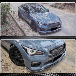 Frontlæbe til kofanger Lip V1 (til Q50 Sport 2014-2017, kulfiber) Infiniti Q50/Q60 2013–2024 foto 4
