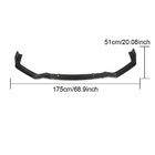 Infiniti Q50/Q60 2013–2024 Front bumper lip cover Lip V1 (til Q50 Sport 2018-2022, carbon) foto 5