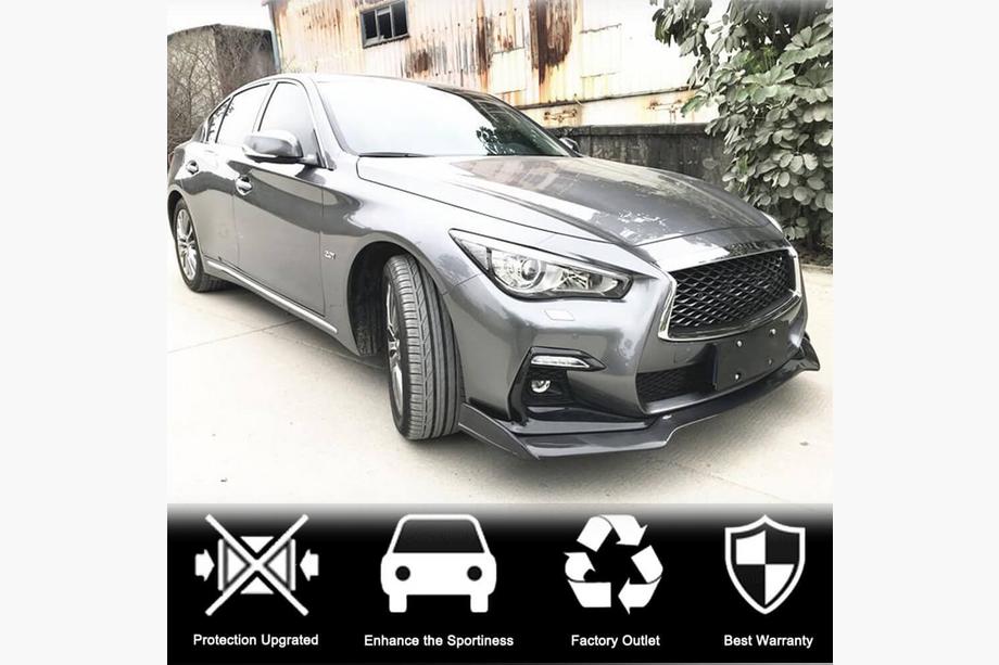 Infiniti Q50/Q60 2013–2024 Frontspoiler læbe Lip V2 (til Q50 Sport 2018-2022, carbon) Foto 3