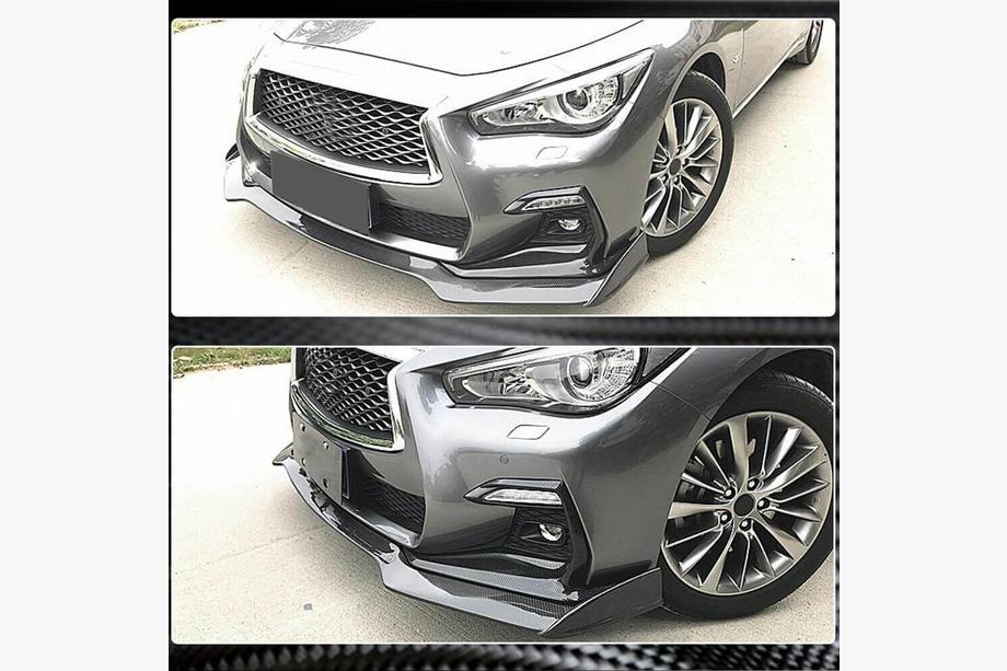 Infiniti Q50/Q60 2013–2024 Frontspoiler læbe Lip V2 (til Q50 Sport 2018-2022, carbon) Foto 4