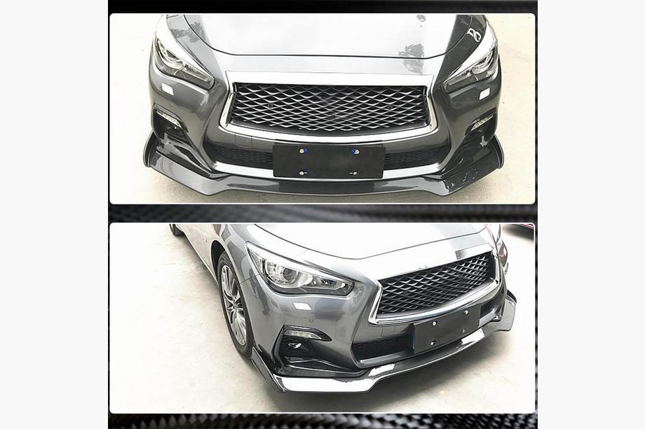 Infiniti Q50/Q60 2013–2024 Frontspoiler læbe Lip V2 (til Q50 Sport 2018-2022, carbon) Foto 5