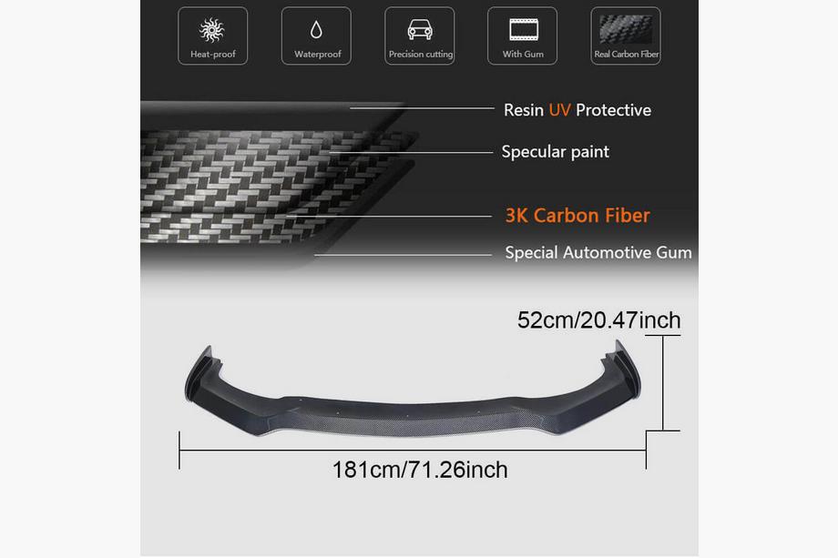 Infiniti Q50/Q60 2013–2024 Frontspoiler læbe Lip V2 (til Q50 Sport 2018-2022, carbon) Foto 6