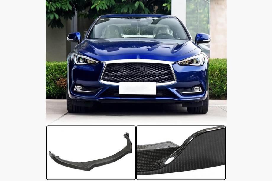 Infiniti Q50/Q60 2013–2024 Frontlæbe til forreste kofanger Lip V1 (til Q60 2016-2022, carbon) Image