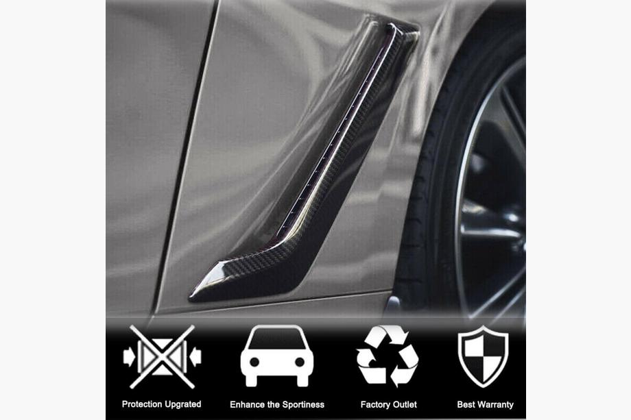 Infiniti Q50/Q60 2013–2024 Kulfiber skærmkapper til forskærme (til Q60 2016-2022, carbon) Foto 2