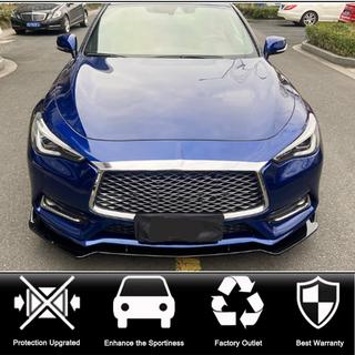 Front kofangerlæbe Lip V2 (til Q60 2016-2022, kulfiber) Infiniti Q50/Q60 2013–2024 foto 2
