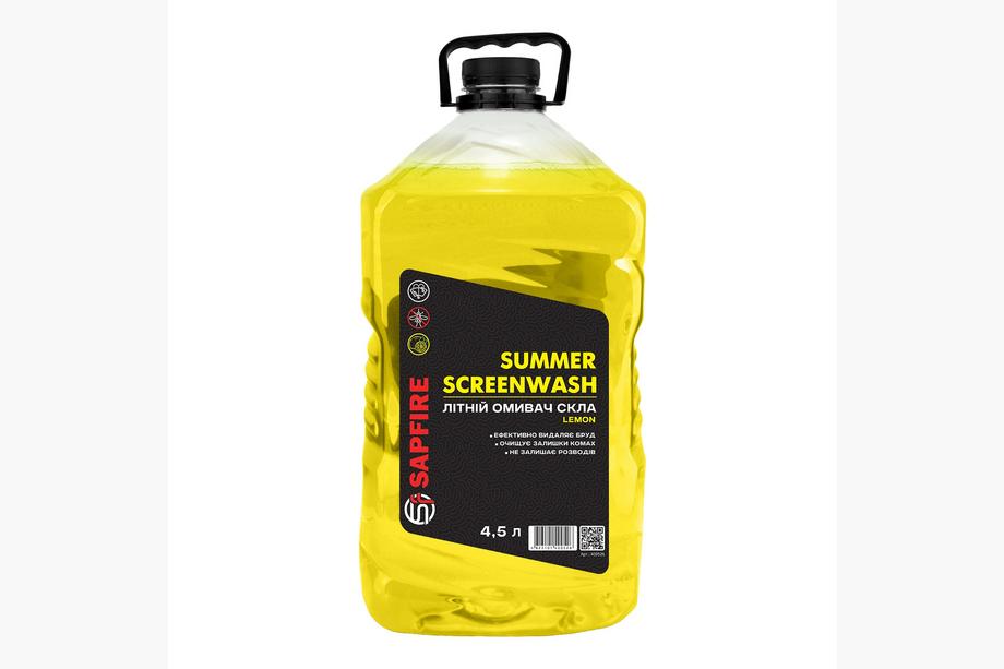 SAPFIRE Summer Screenwash sommerskyllevæske til forrude 4,5 l - citron Image