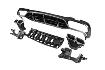 Mercedes E-klasse W213 2016–2023 Bageste diffuser med udstødningsrørender E63-Design Silver (til AMG/AMG-Line 2016-2020) foto 2