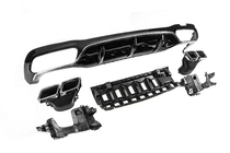 Mercedes E-klasse W213 2016–2023 Bageste diffuser med udstødningsrørender E63-Design Silver (til AMG/AMG-Line 2016-2020) foto 3