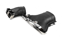 Mercedes E-klasse W213 2016–2023 Bageste diffuser med udstødningsrørender E63-Design Silver (til AMG/AMG-Line 2016-2020) foto 6