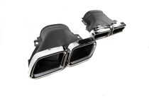 Mercedes E-klasse W213 2016–2023 Bageste diffuser med udstødningsrørender E63-Design Silver (til AMG/AMG-Line 2016-2020) foto 7