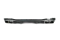 Mercedes E-klasse W213 2016–2023 Bagdiffuser med enderør E63-Desgin Silver (til AMG/AMG-Line 2020-2024) foto 1