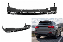 Mercedes GLC X253 2015–2022 Bageste diffuser med udstødningsenderør Silver (AMG63 Design) foto 1