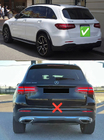 Mercedes GLC X253 2015–2022 Bageste diffuser med udstødningsenderør Silver (AMG63 Design) foto 7