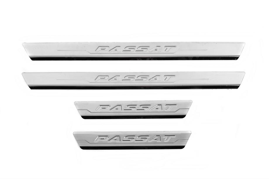 Volkswagen Passat B7 2012–2015 Carmos V3 dørtrinslister (4 stk., rustfrit stål) Image